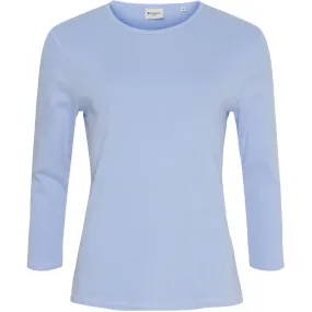 Clarissa langærmet t-shirt - Himmelblå