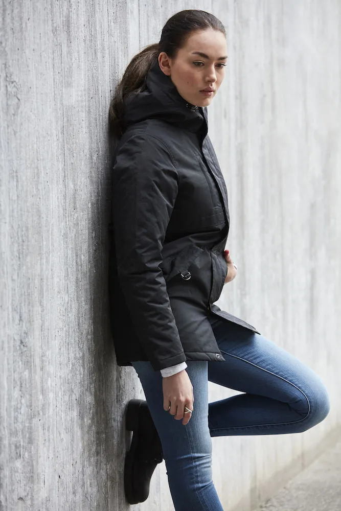 Clique Creston Padded Parka Coat | Unisex | Waterproof | Hooded | Black | XS-3XL