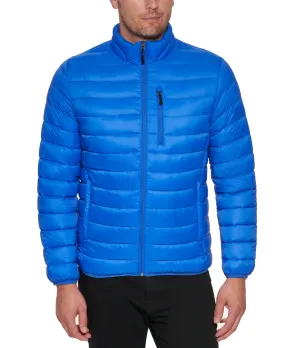 Club Room Mens Regular fit Puffer Jacket Coat XL Blue Solid Packable