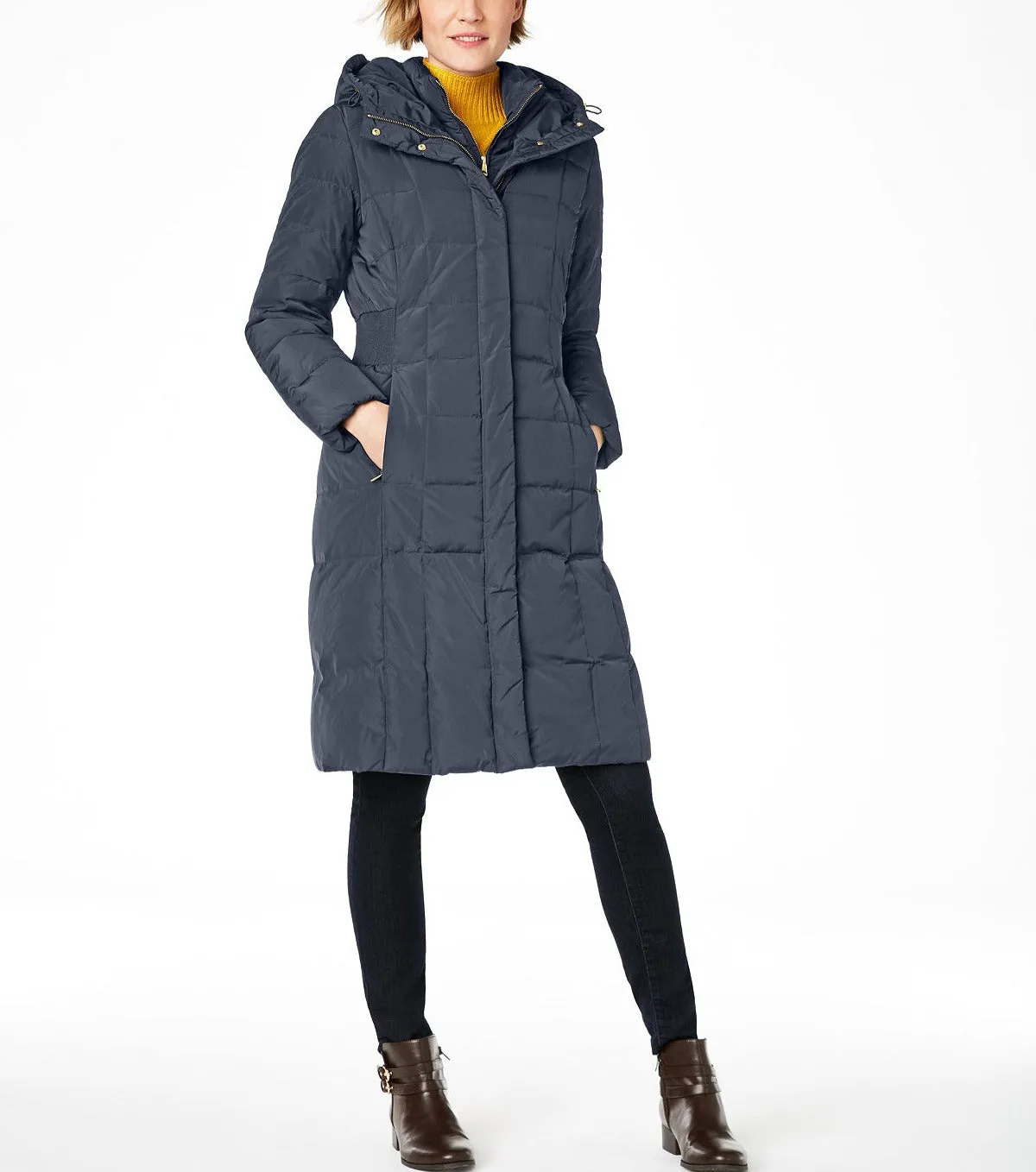 Cole Haan Box-Quilt Down Puffer Coat