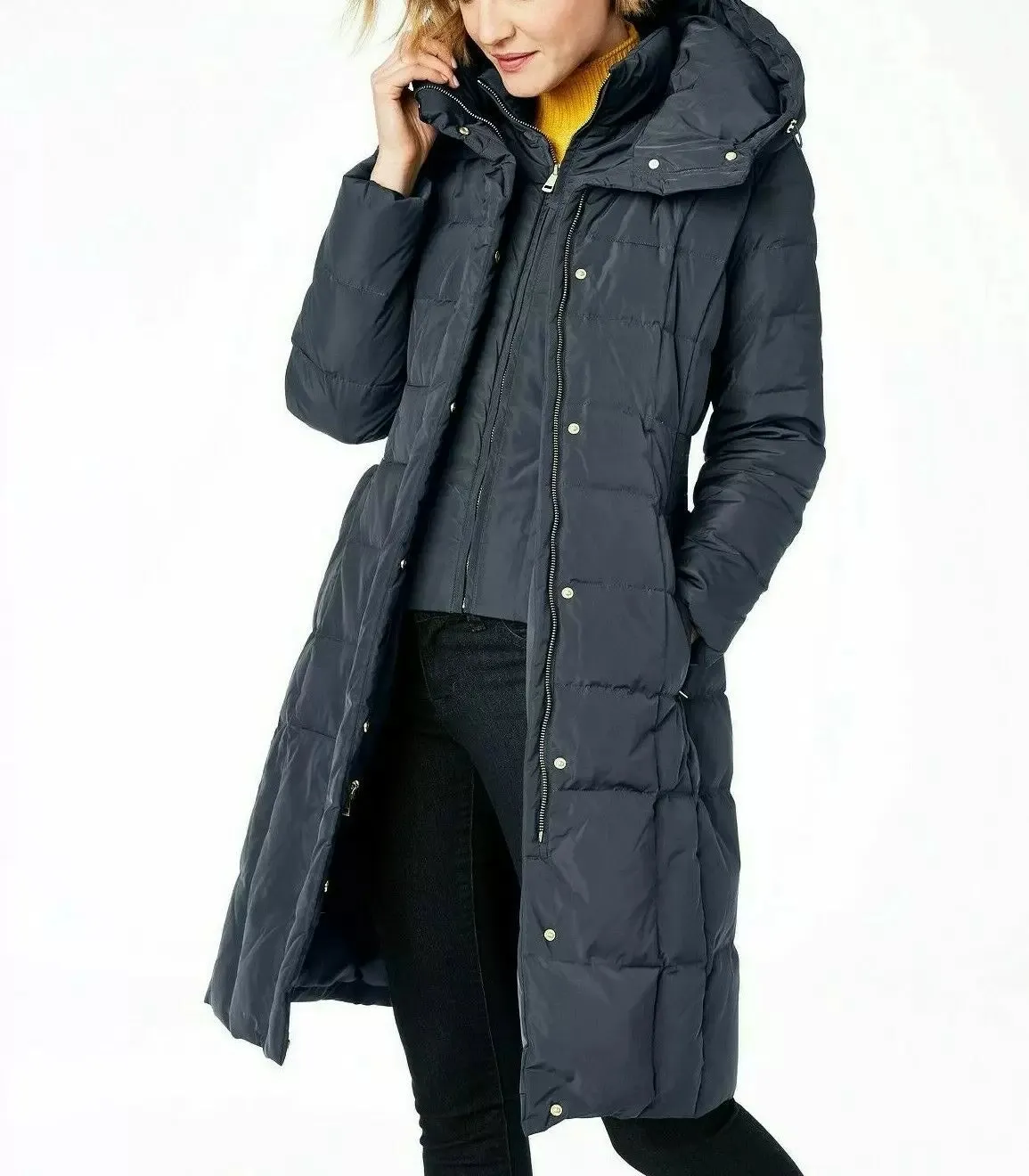 Cole Haan Box-Quilt Down Puffer Coat