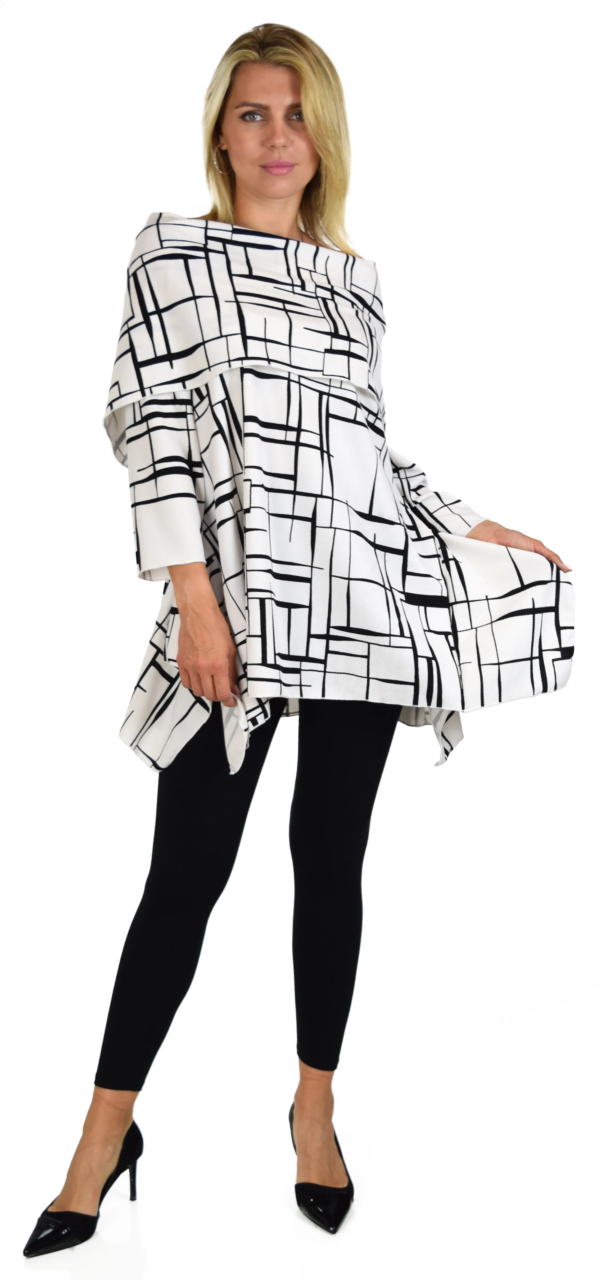 Copy of High End Tunic, Designer Tunic, Cowl Neck Tunic, Plus size tunic, Women Tunic, In premium Textured Fabric. L to 3XL