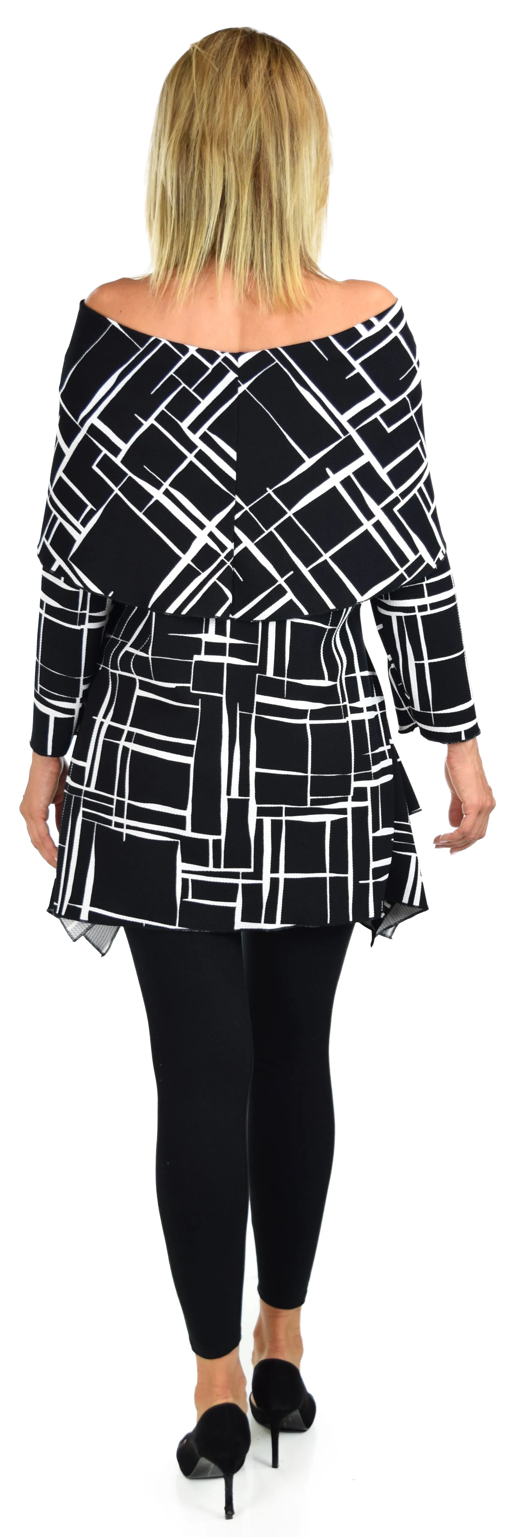 Copy of High End Tunic, Designer Tunic, Cowl Neck Tunic, Plus size tunic, Women Tunic, In premium Textured Fabric. L to 3XL