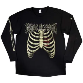 Cradle Of Filth | Official Long Sleeve Band T-Shirt | Skeleton (Back & Sleeve Print)