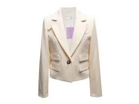 Cream Veronica Beard Single-Button Blazer Size US 10