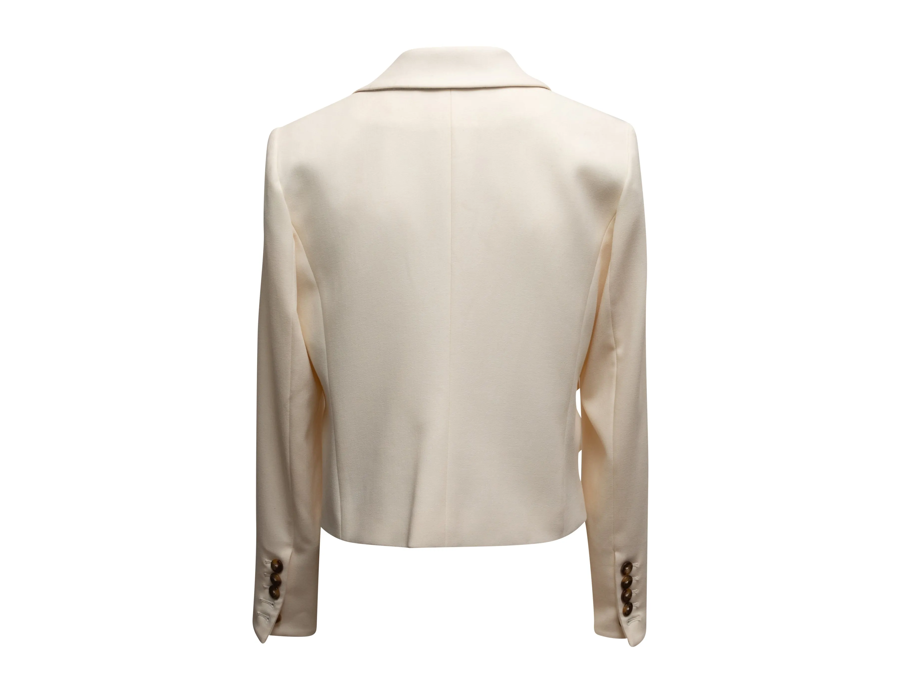 Cream Veronica Beard Single-Button Blazer Size US 10