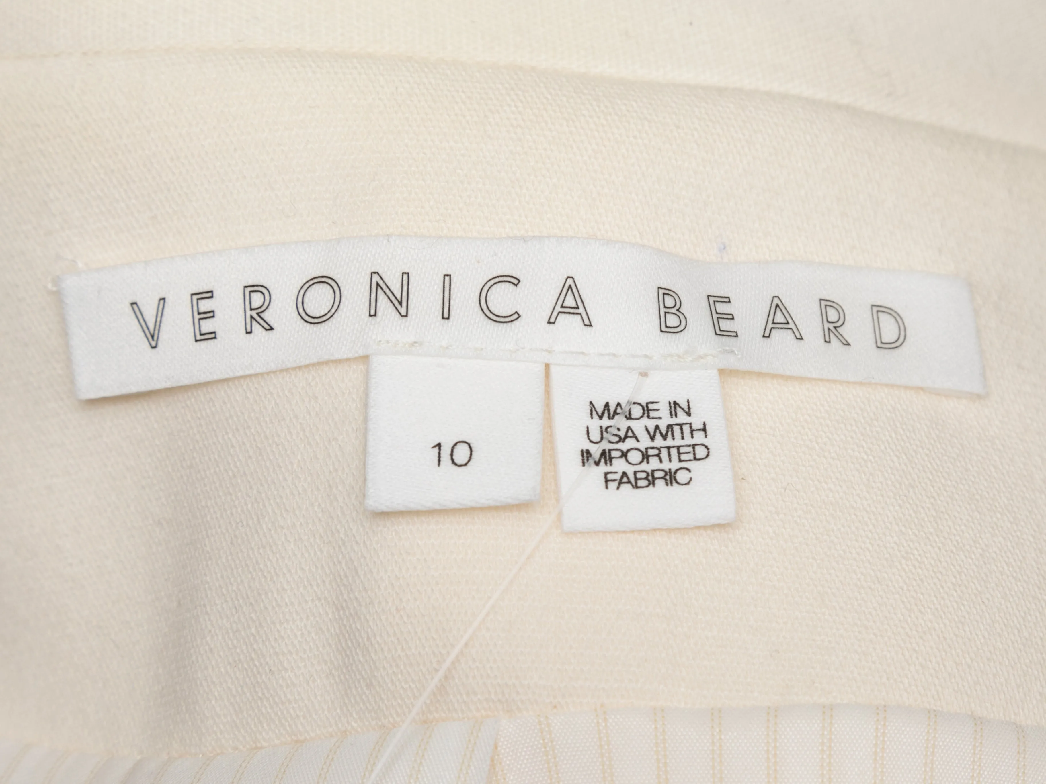 Cream Veronica Beard Single-Button Blazer Size US 10