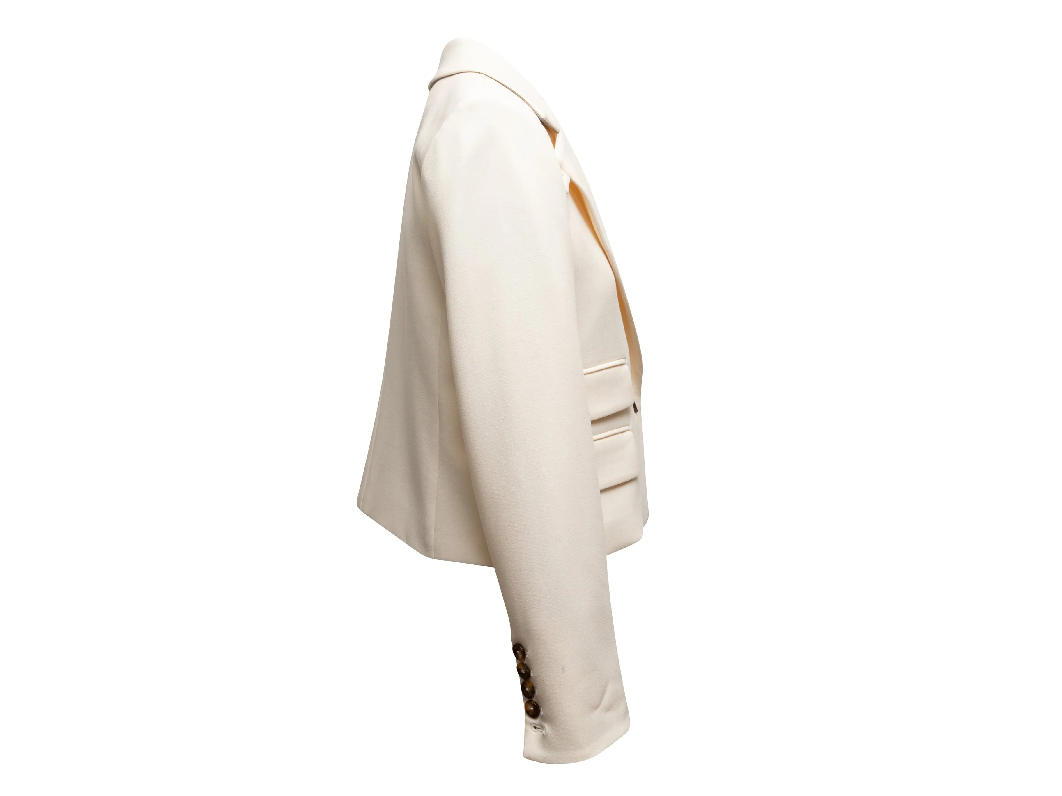 Cream Veronica Beard Single-Button Blazer Size US 10