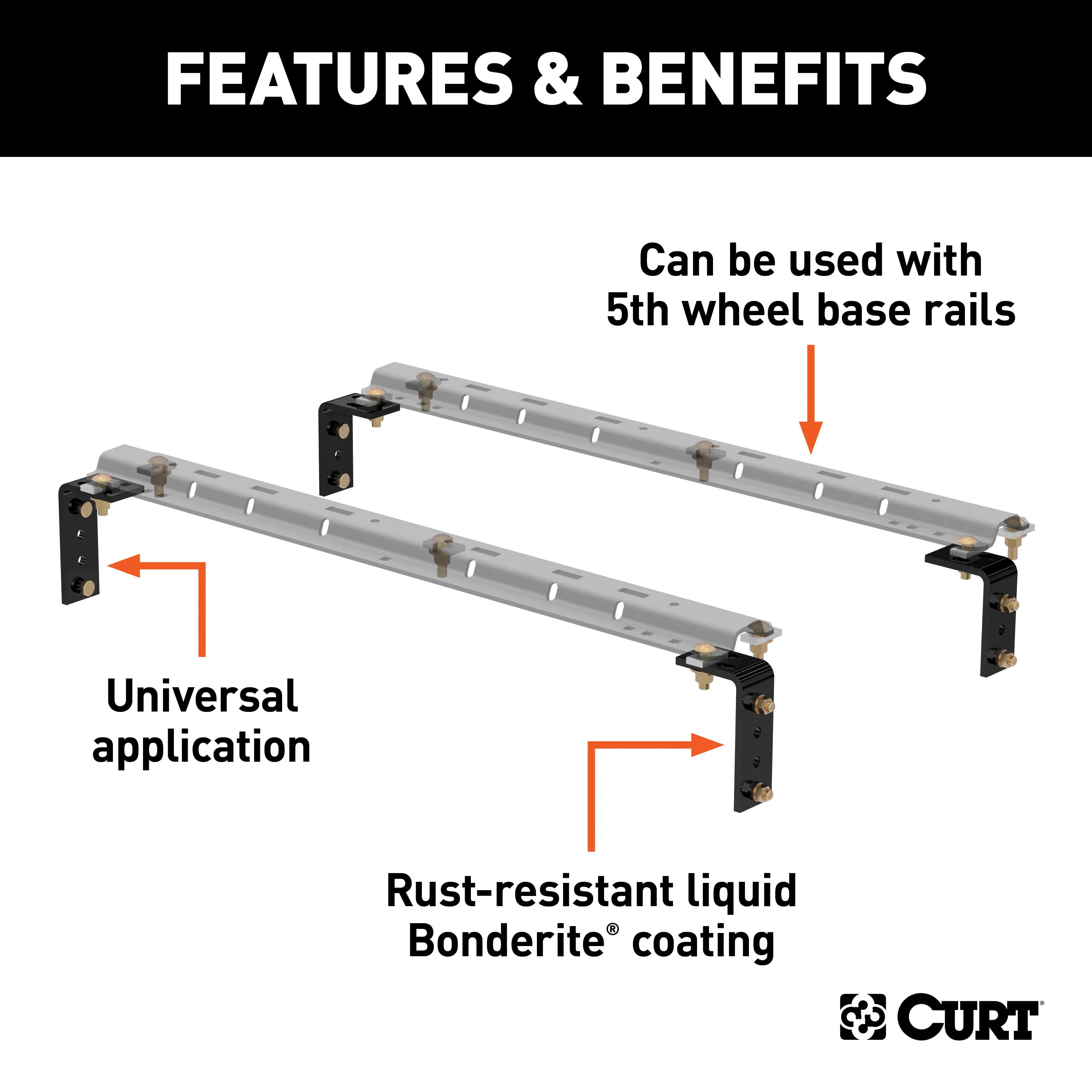 CURT 16101 CURT 16101 Universal 5th Wheel Mounting Brackets
