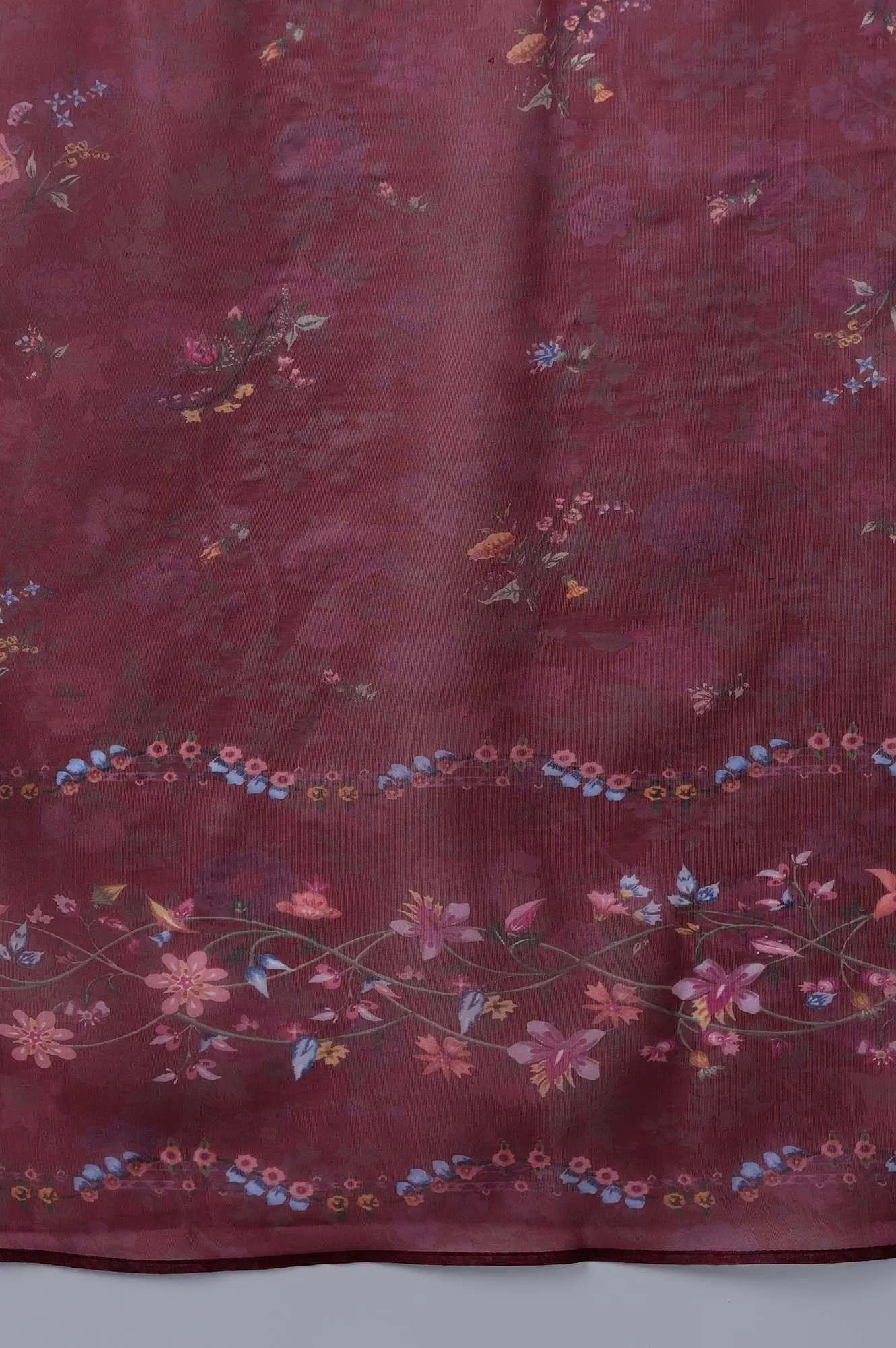 Dark Red kurta Parallel Pants Dupatta Set