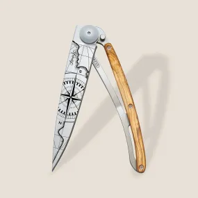 Deejo Olive Wood Terra Incognita Knife