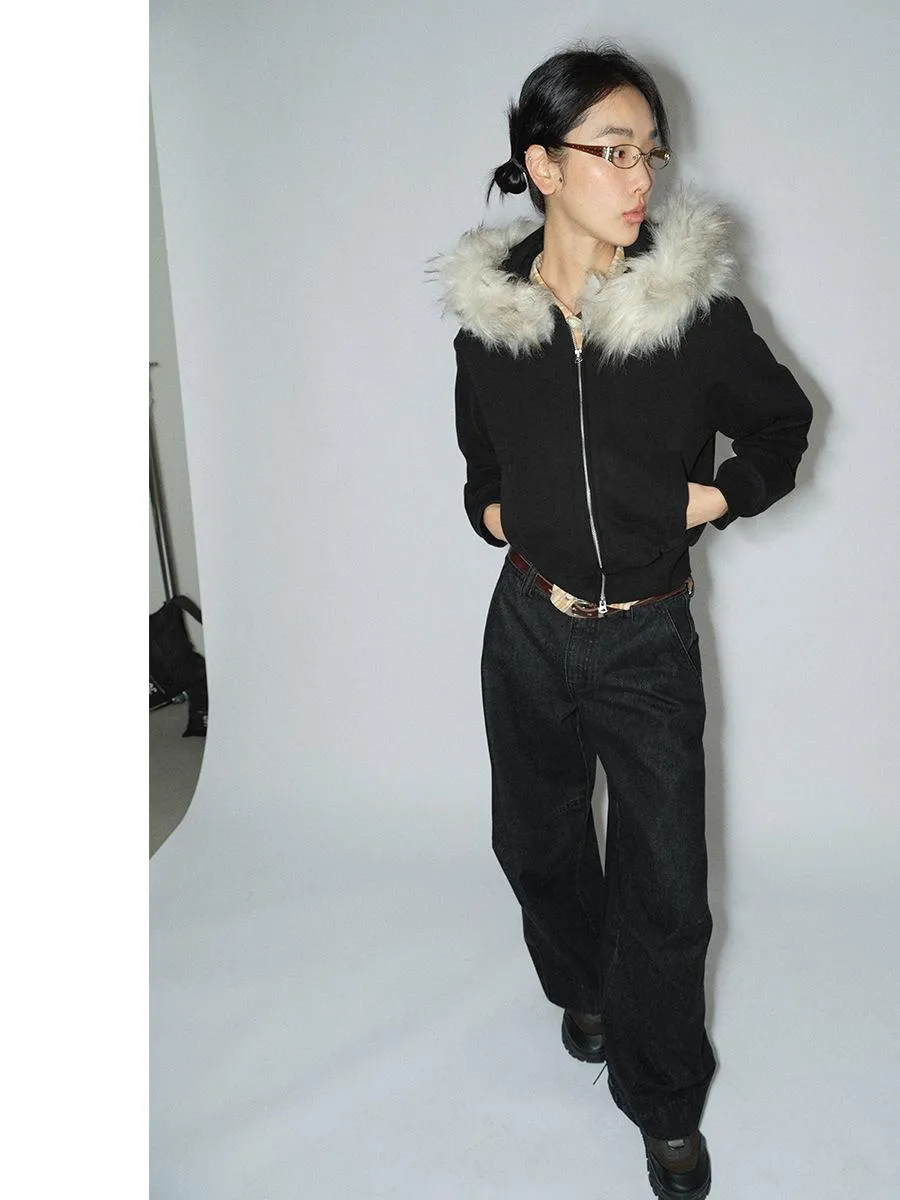 Detachable Fur Collar Jacket