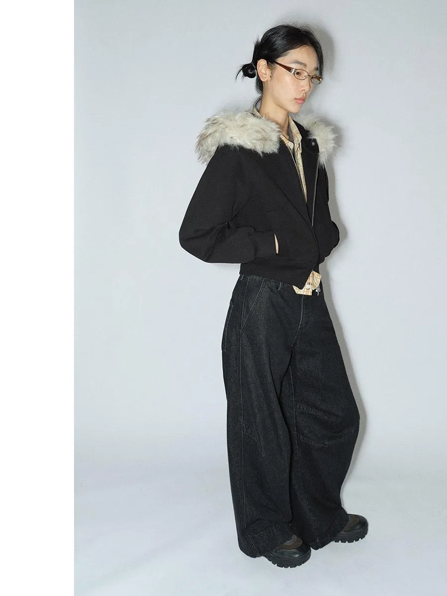 Detachable Fur Collar Jacket