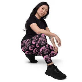 DOG BREED LEGGINGS with pockets - BRIARD - HERTTAHOUND - pink