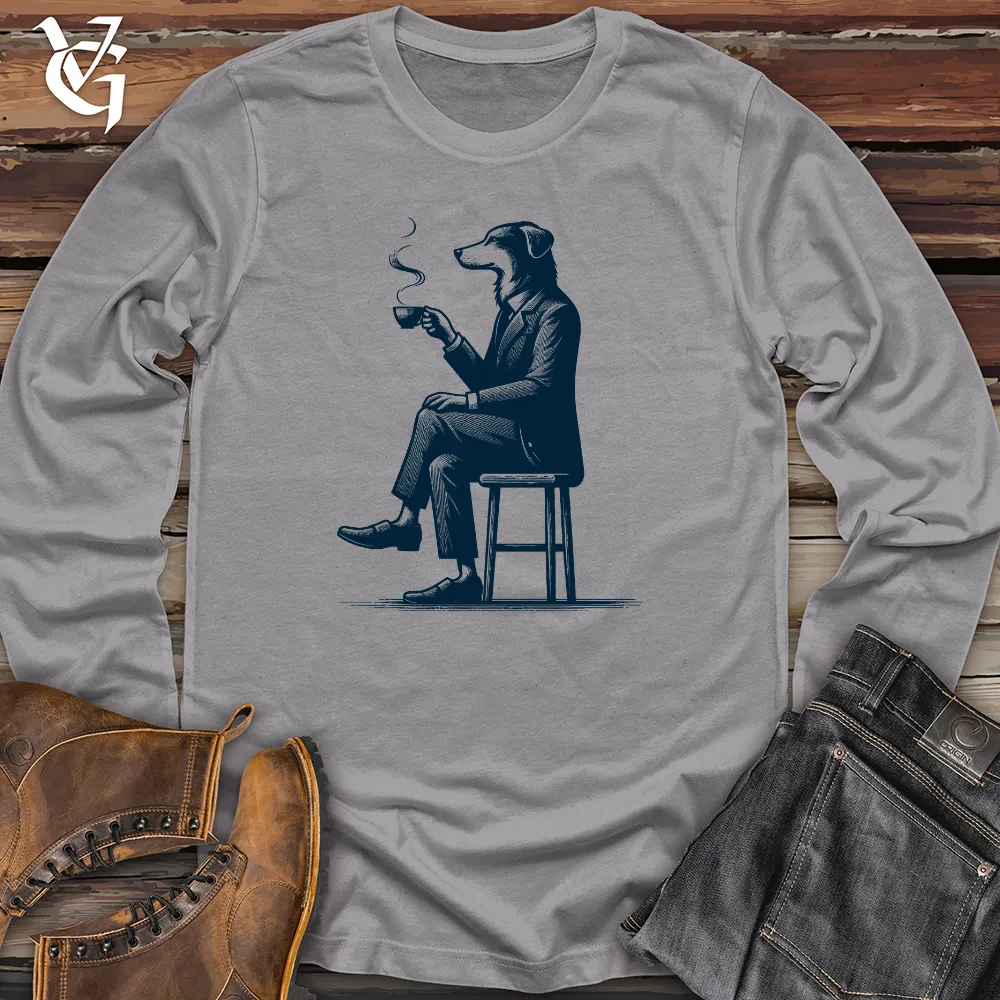 Dog Dinking Tea Long Sleeve