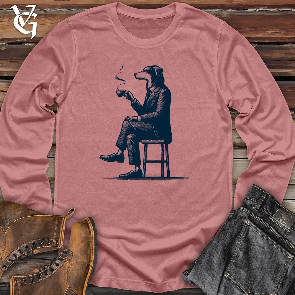 Dog Dinking Tea Long Sleeve
