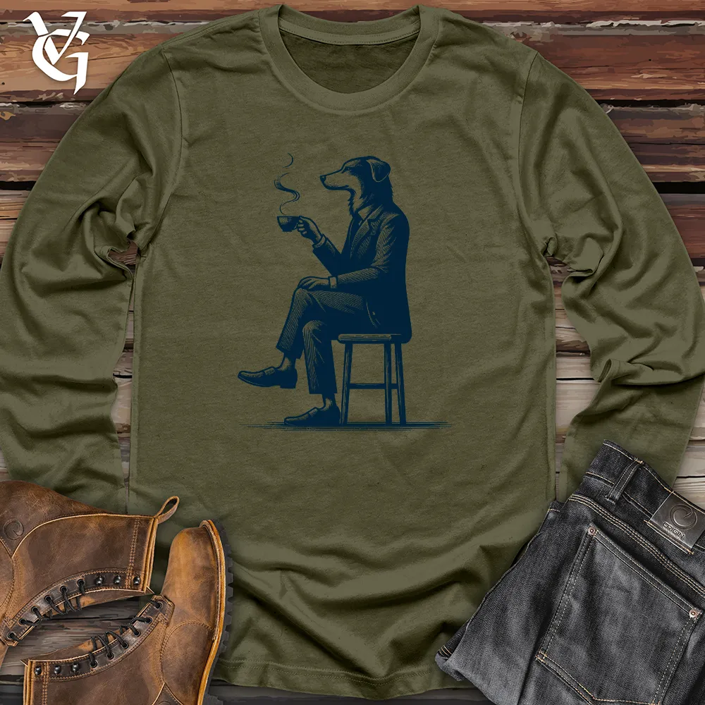 Dog Dinking Tea Long Sleeve