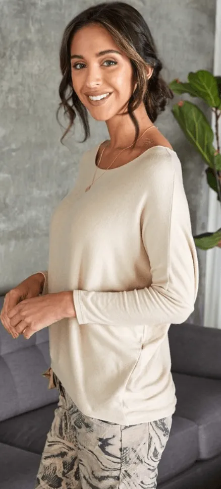 Dolman Lightweight Sweater in Nero Black by Venti 6