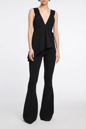 Dorothee Schumacher Slim Pants with Flared Leg in Black
