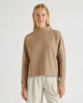 Eco-Knit Milano Stitch Mock Neck Pullover