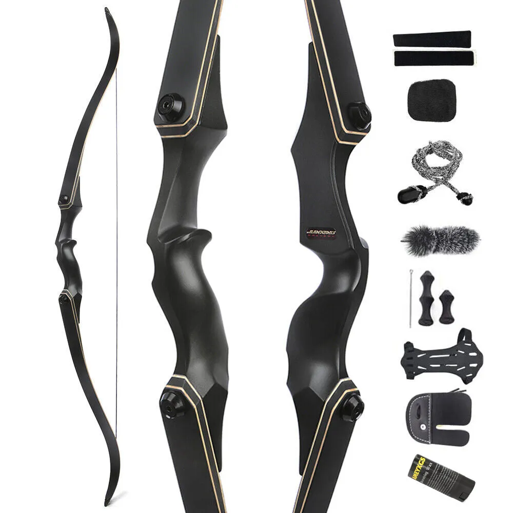 🎯F178A 58'' F171A 60'' Archery Traditional Hunting Recurve Bow 25-65Ibs