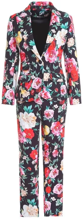 Floral Printed Blazer & Cropped Pant Set