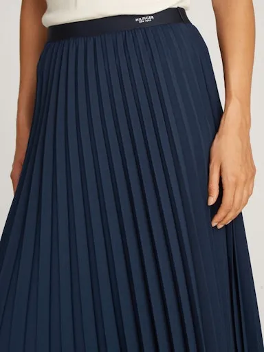 Fluid Pleated Midi Skirt