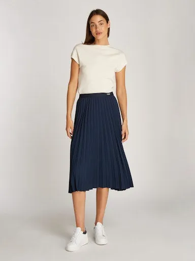 Fluid Pleated Midi Skirt