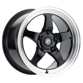 Forgestar D5 Drag Wheel - 18 x 10 in - 6.400 in Backspace - 5 x 4.50 in Bolt Pattern - Black/Machined