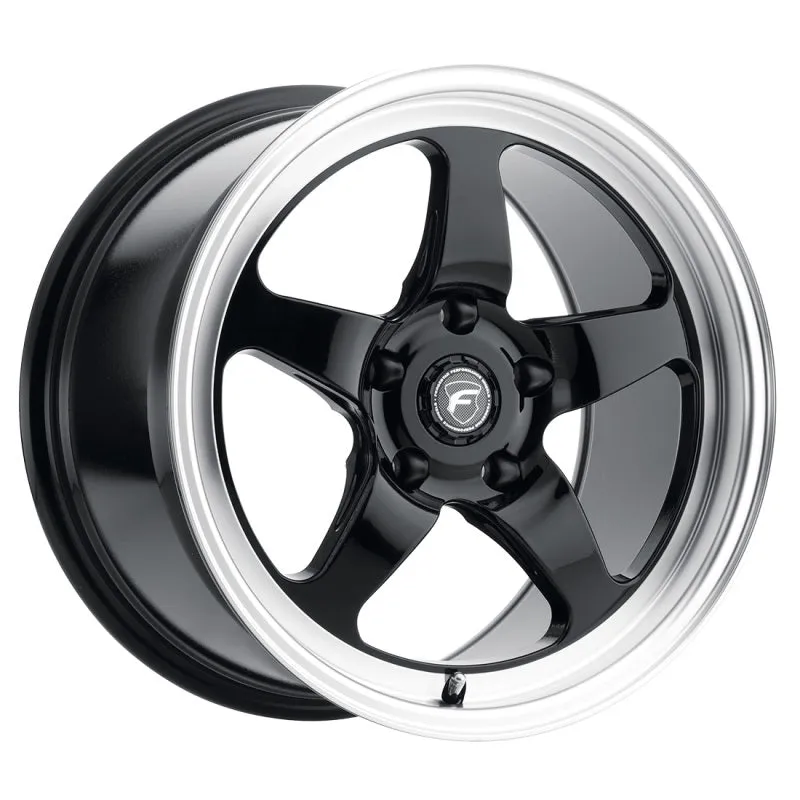 Forgestar D5 Drag Wheel - 18 x 10 in - 6.400 in Backspace - 5 x 4.50 in Bolt Pattern - Black/Machined