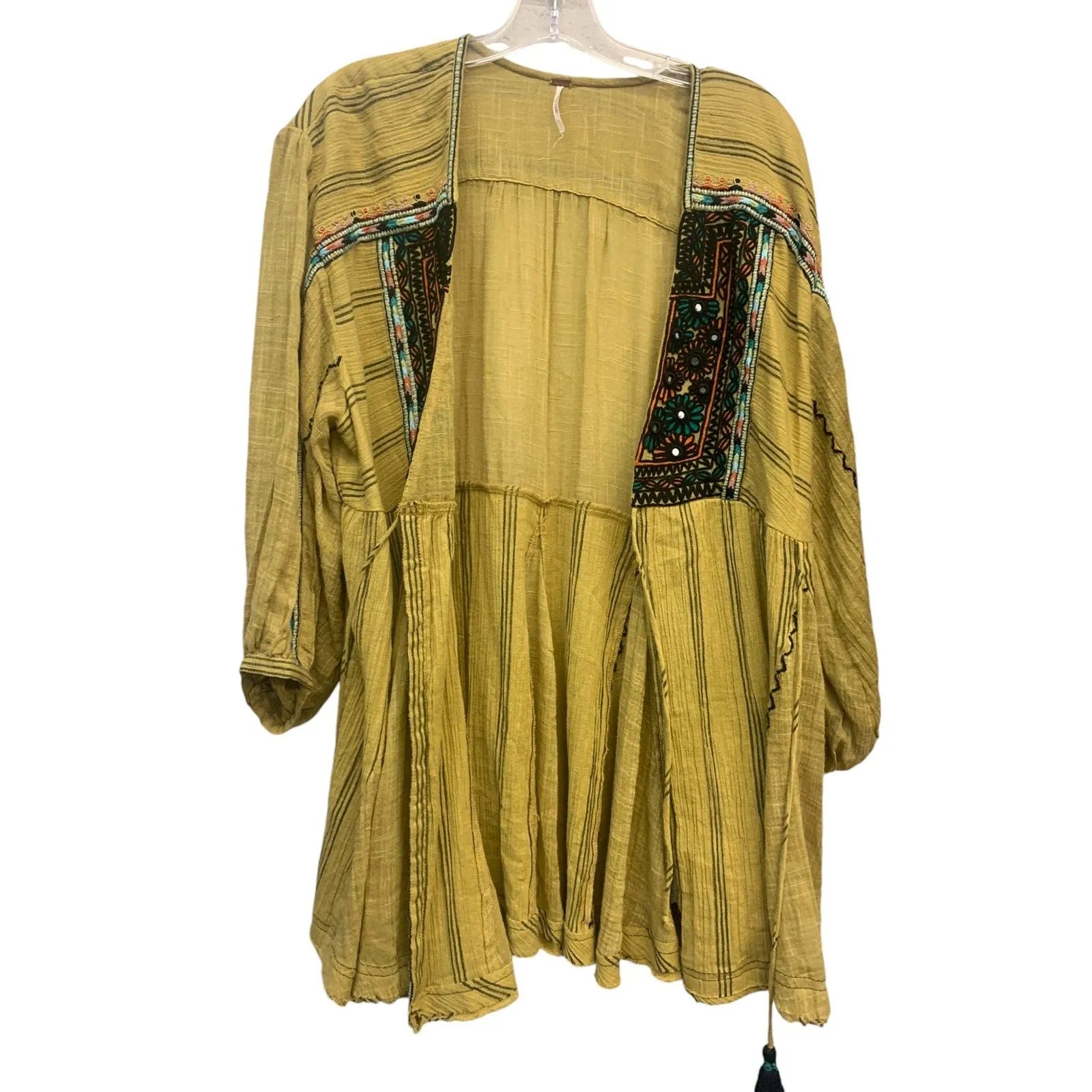 FP Free People Sabeena Embroidered Tunic Top SZ S