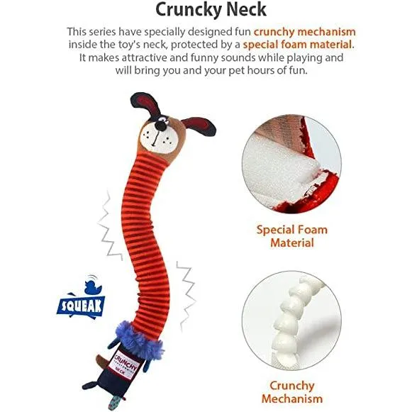GiGwi - Crunchy Neck 'Plush Friendz' Dog with squeeker - Dog Toy