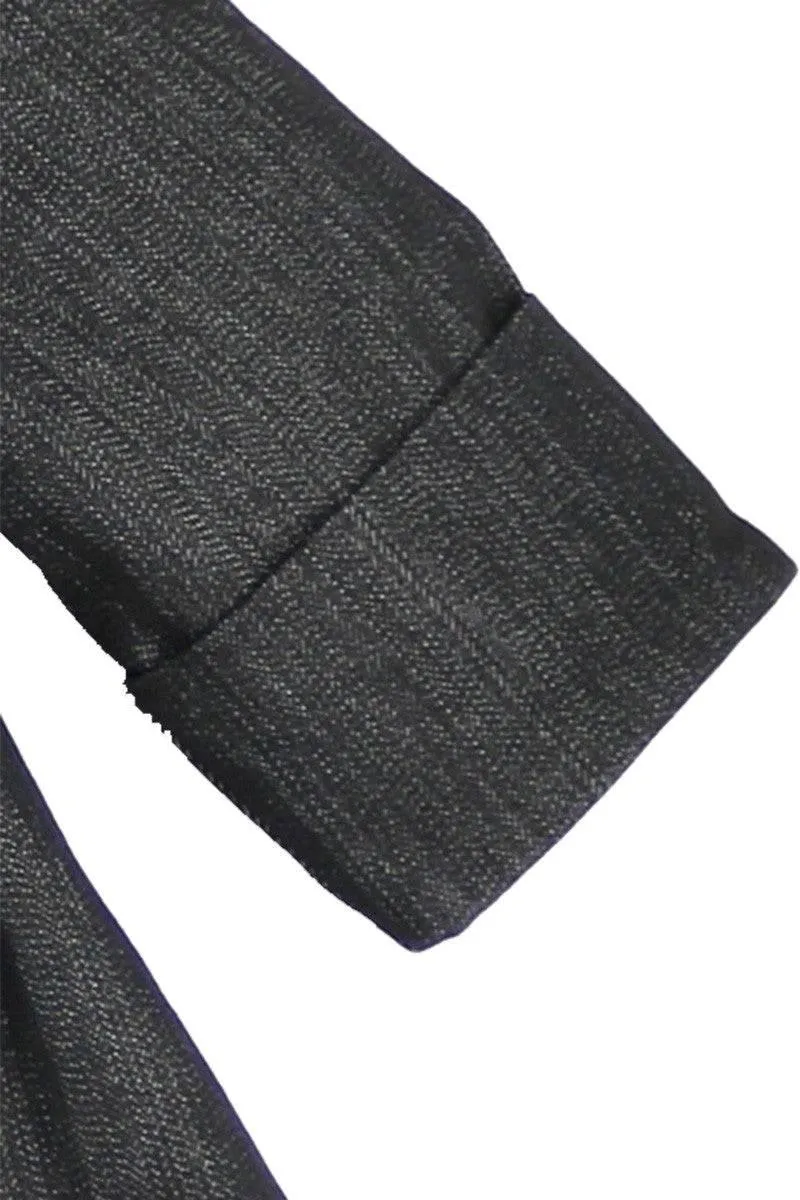 Girls Dark Wash A-Line Fully Lined and Quilted Fall Coat