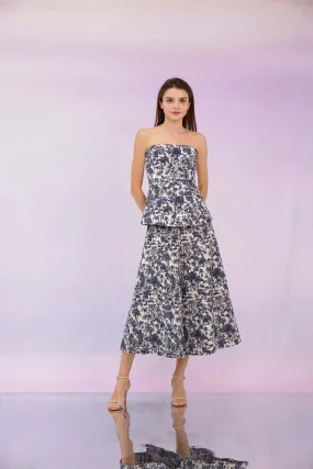 Giuseppina Navy Print Wide Pants