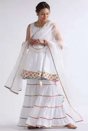 Gota Embroidered Sharara Kurta Set