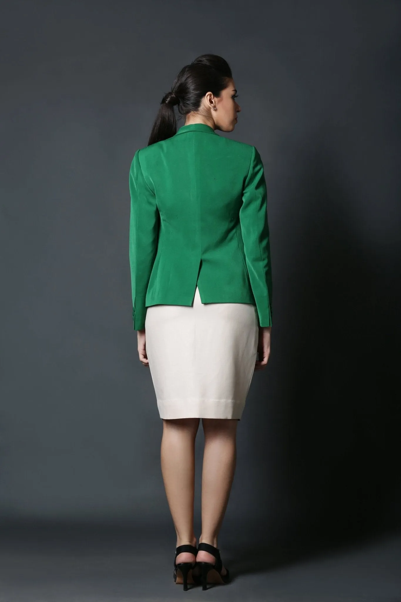 Green Shawl Collar Blazer