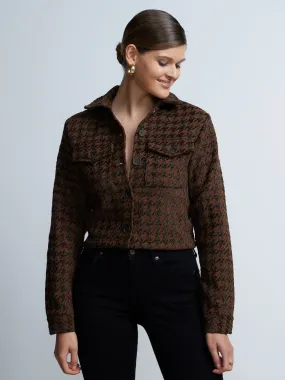Houndstooth  Hand Stitched Crop Jacket