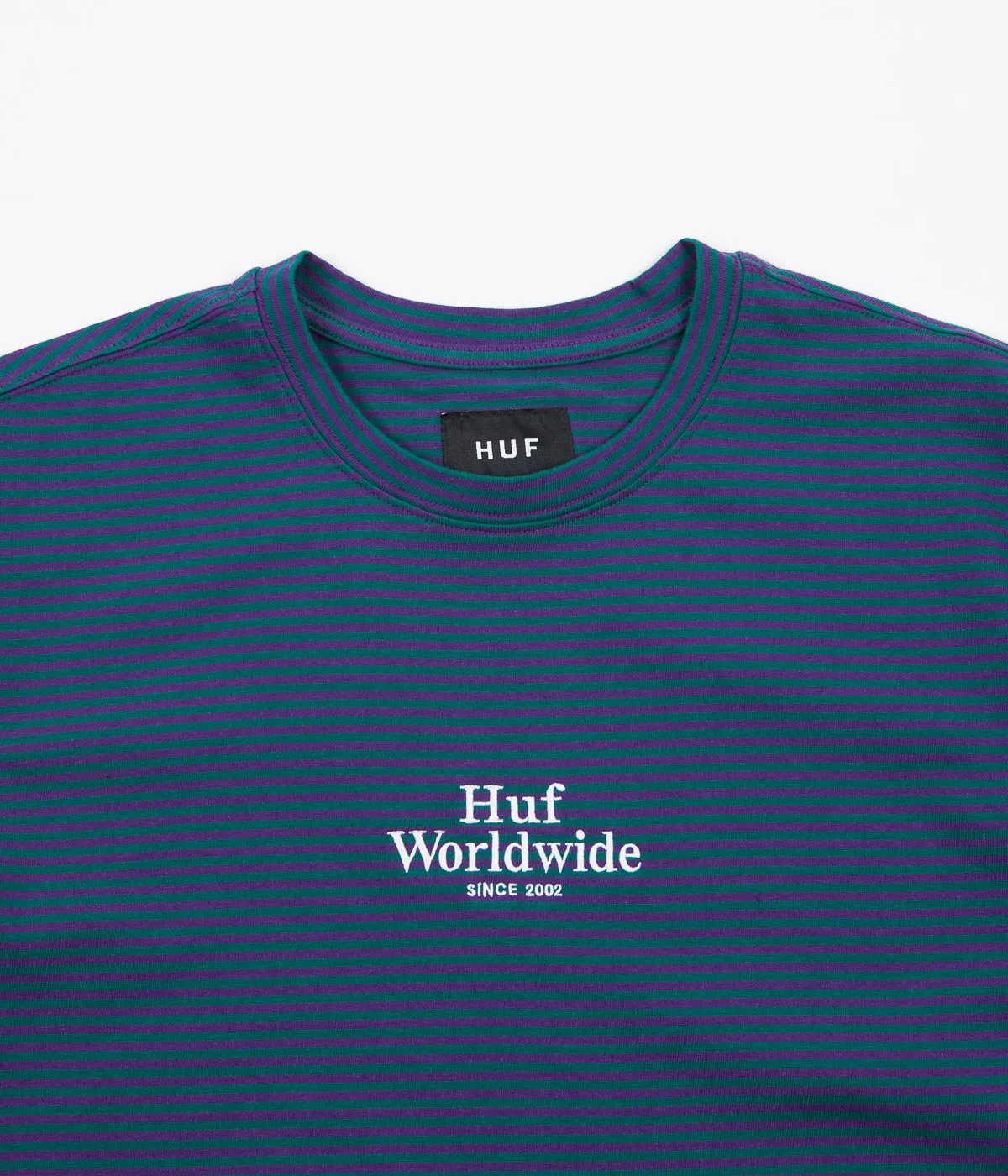 HUF Royale Stripe Short Sleeve Shirt - Jade / Purple