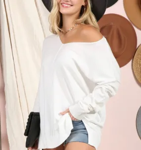 Ivory V-Neck Tunic