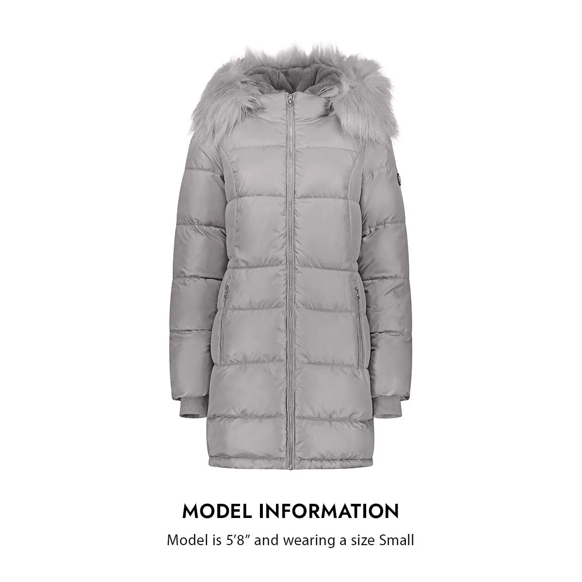 Jessica Simpson Puffer Coat For Women - Quilted Winter Coat w/ Faux Fur Hood