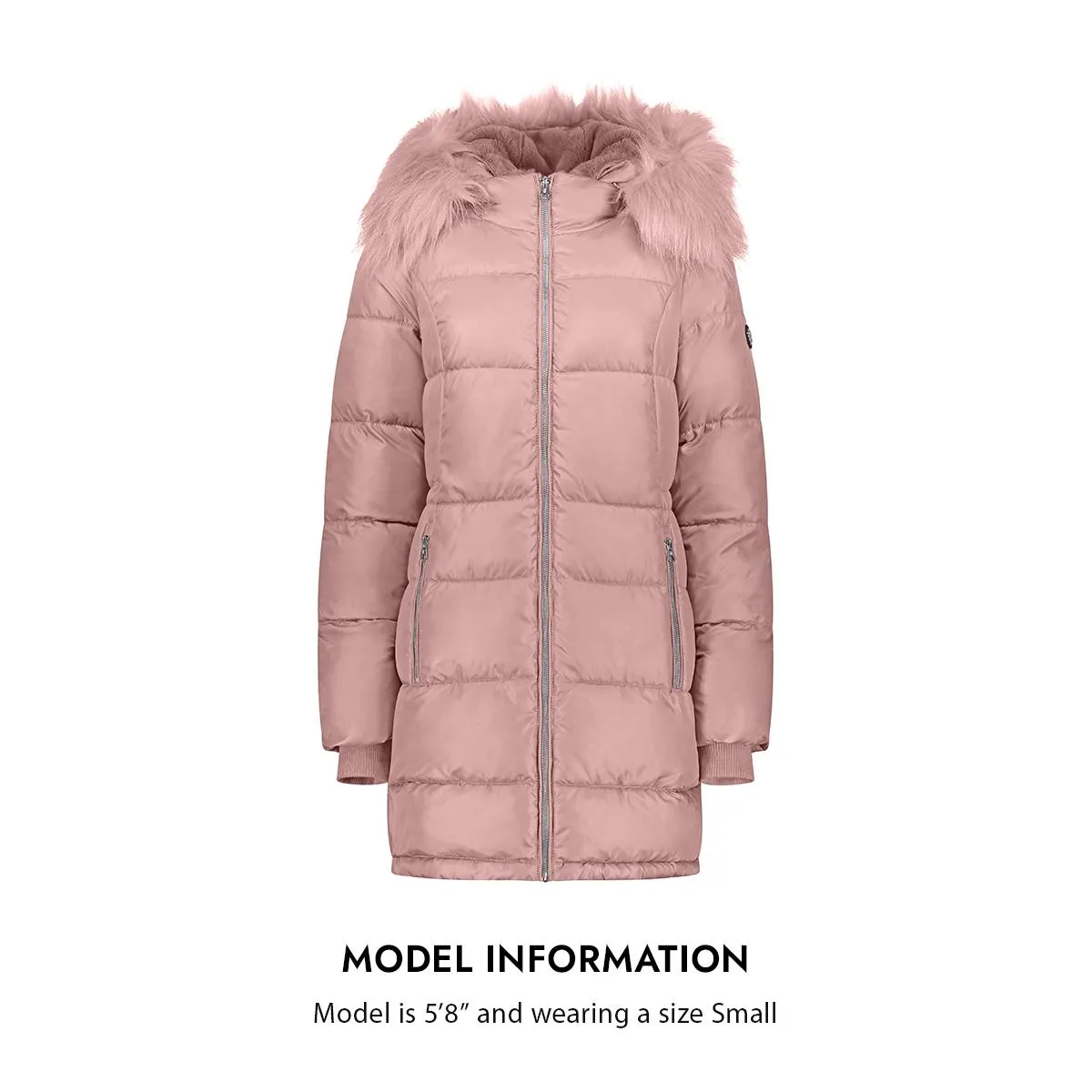 Jessica Simpson Puffer Coat For Women - Quilted Winter Coat w/ Faux Fur Hood