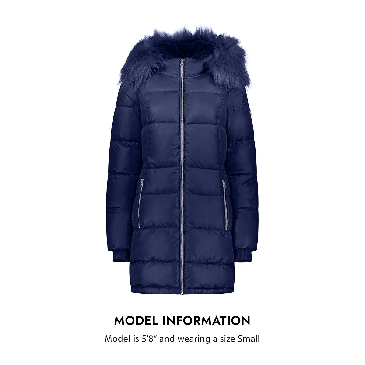 Jessica Simpson Puffer Coat For Women - Quilted Winter Coat w/ Faux Fur Hood
