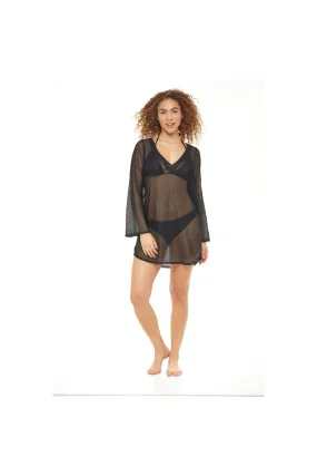 Jordan Taylor Beachwear Chevron V-Neck Tunic Cover Up