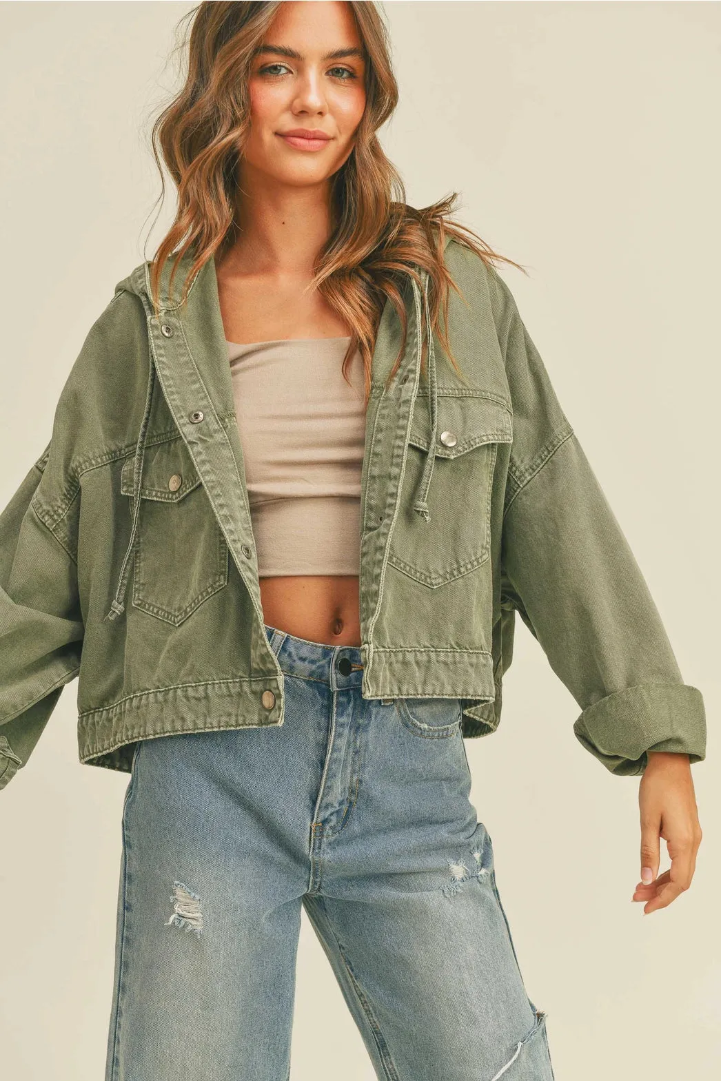 Juju Green Hoodie Jacket
