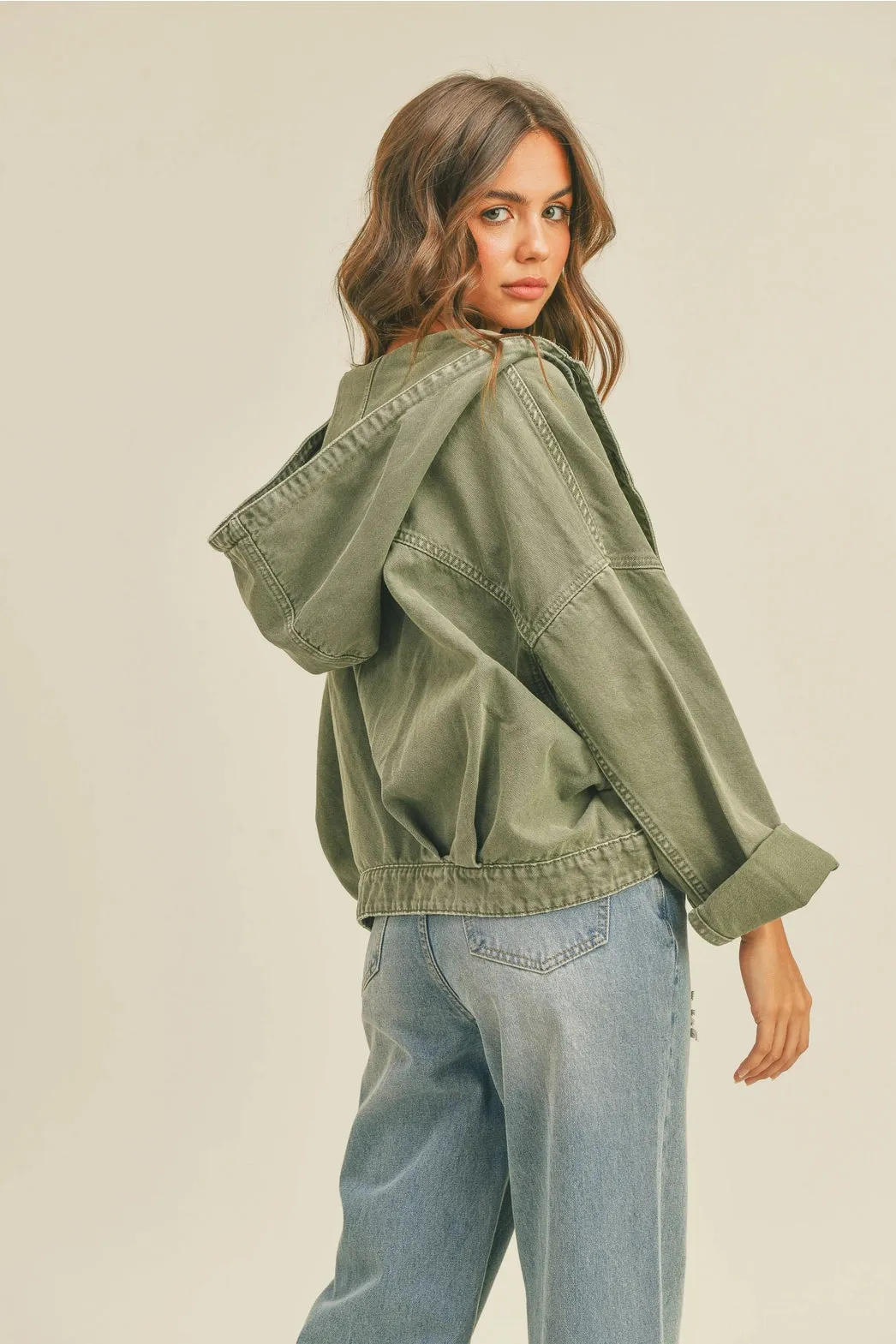 Juju Green Hoodie Jacket