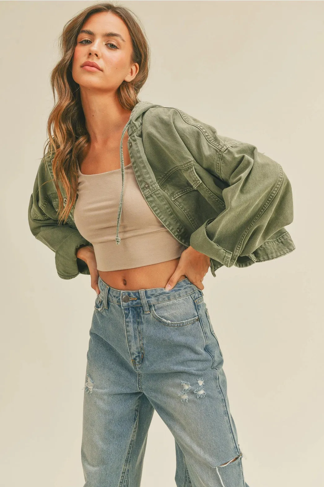 Juju Green Hoodie Jacket