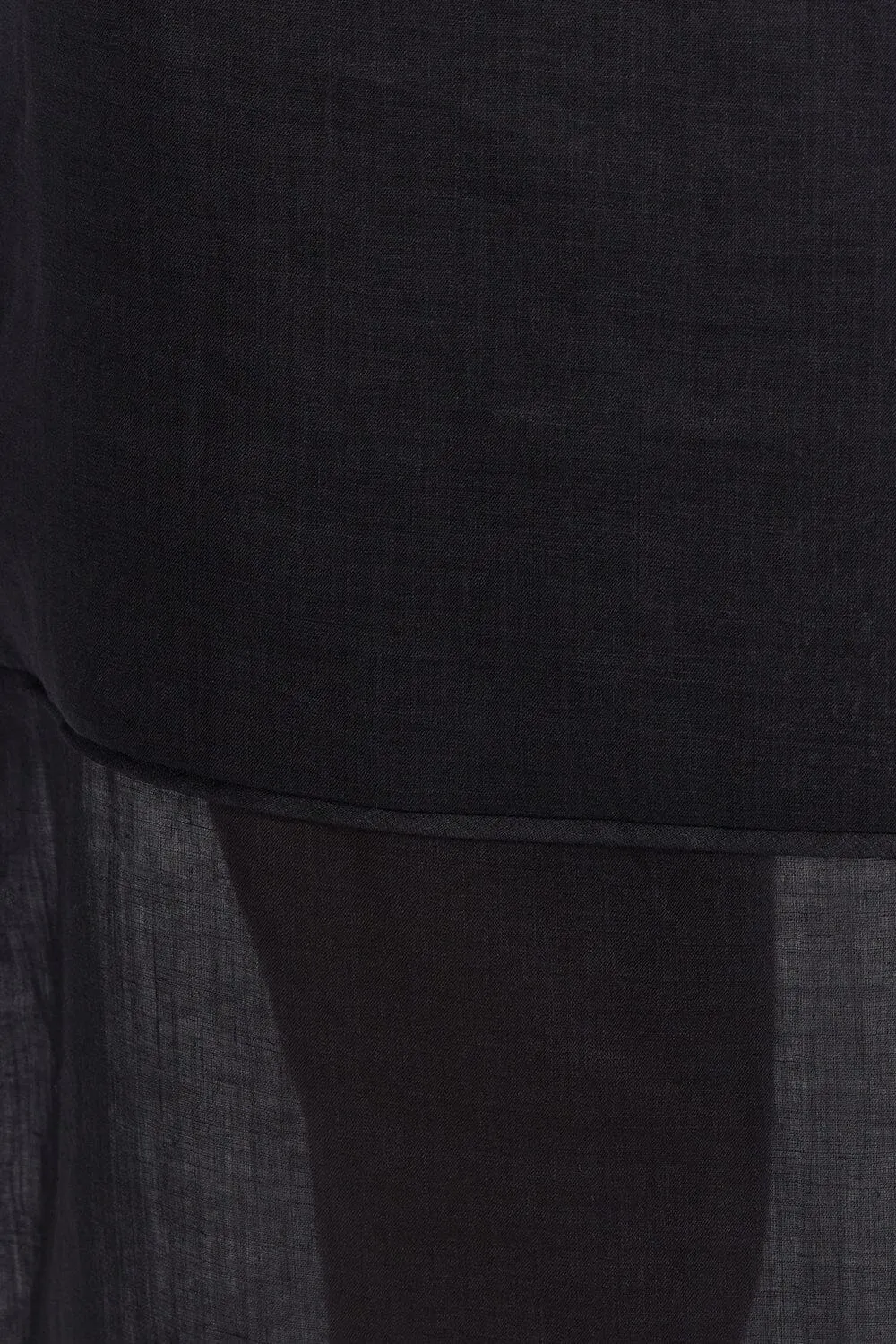 KAI BLACK RAMIE MIDI SKIRT