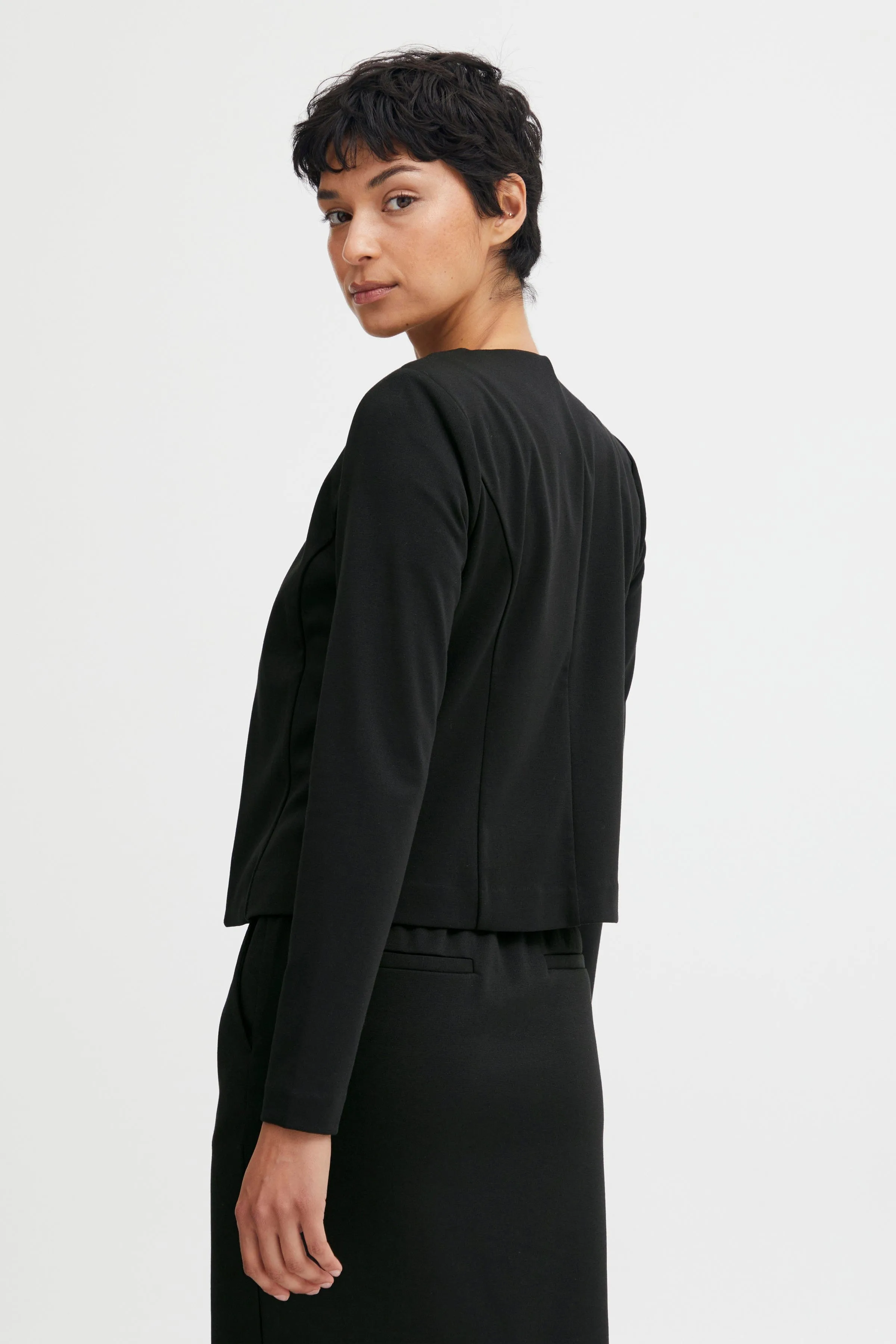 Kate Short Blazer in Black