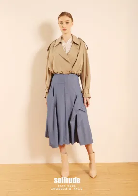 Khaki Cropped Woven Jacket