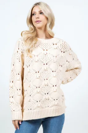 Knit Diamond Pullover Sweater